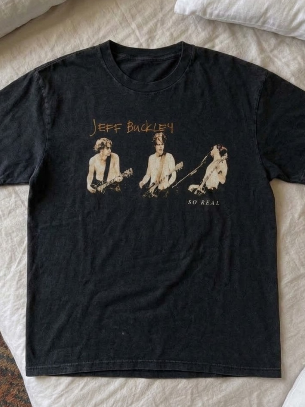 Gildan Black Jeff Buckley 'So Real' Graphic Tee